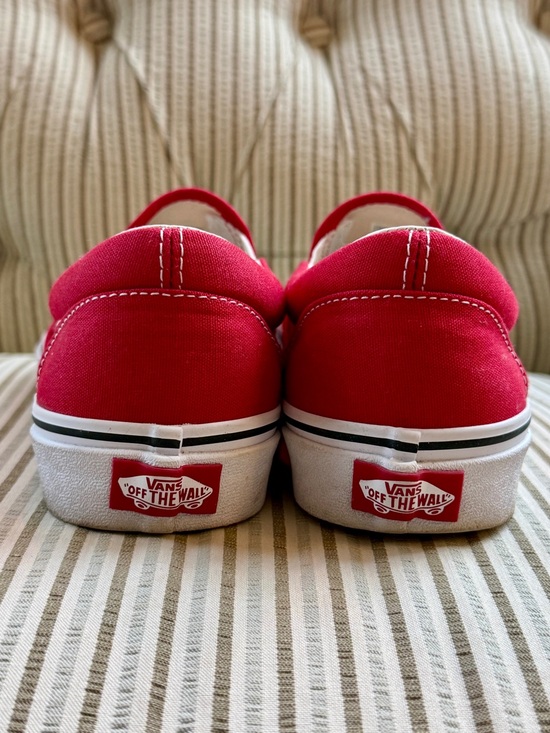 Vans Red Flame Checkerboard Slip-On Sneakers M 6.5 / W 8.0 main image 7
